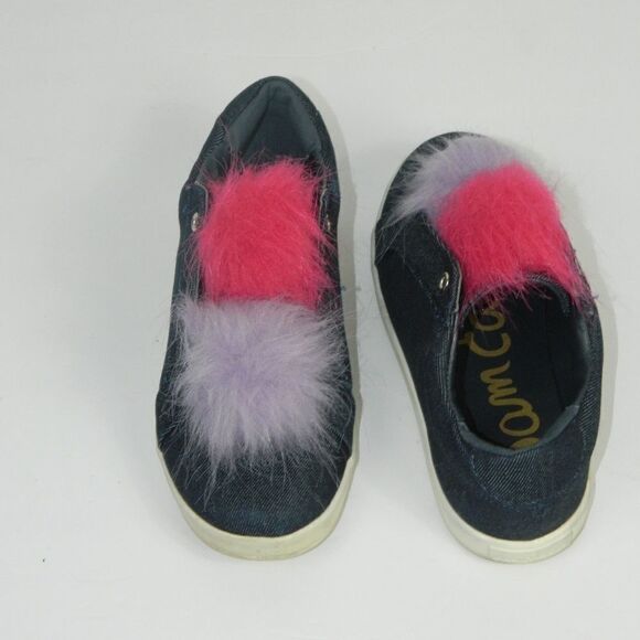 Sam Edelman Slip On Sneakers Cynthia Blue Denim - Picture 3 of 8